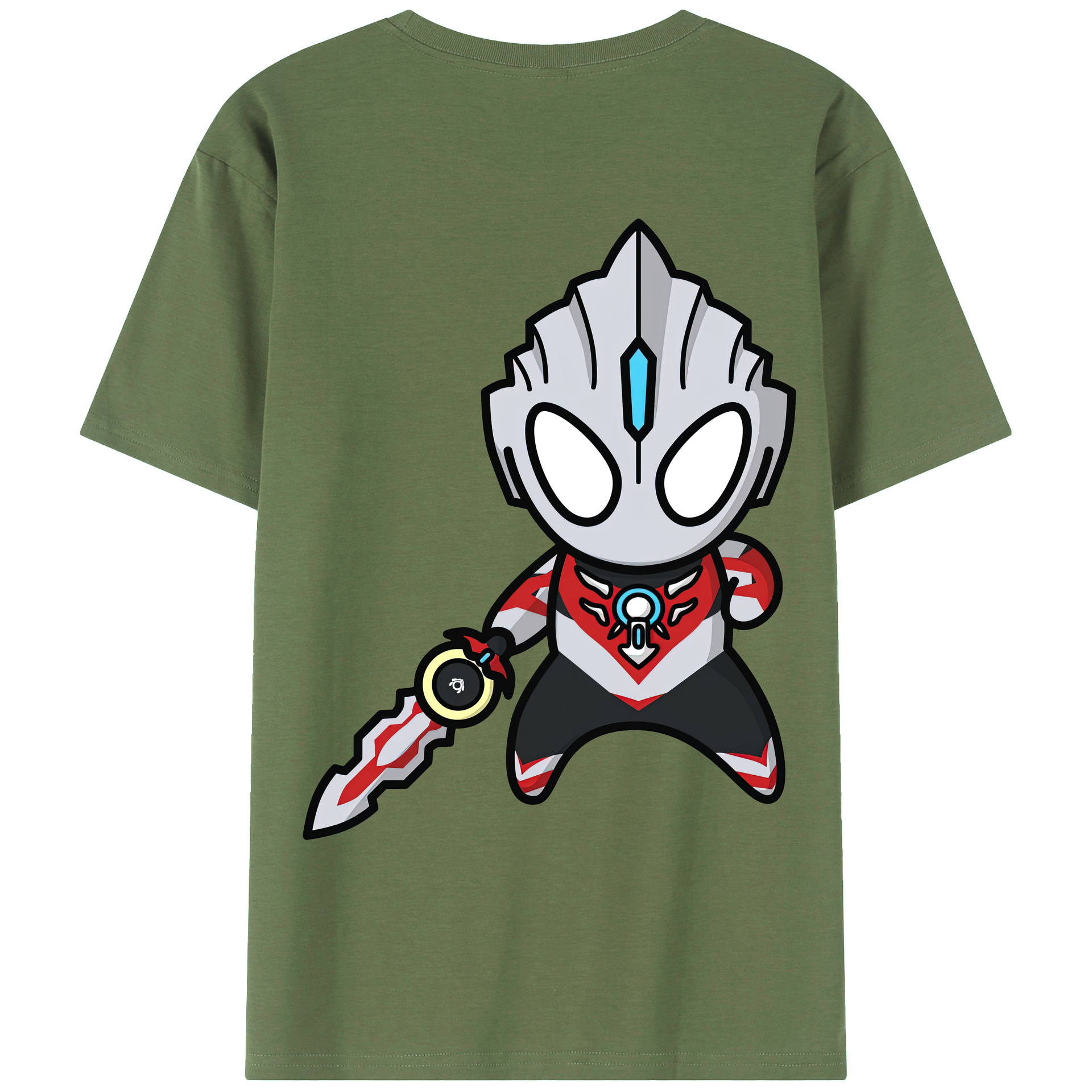 （画像用） ウルトラマン Ultraman 綿100％ メンズ半袖Tシャツ（バックプリント） 通気性